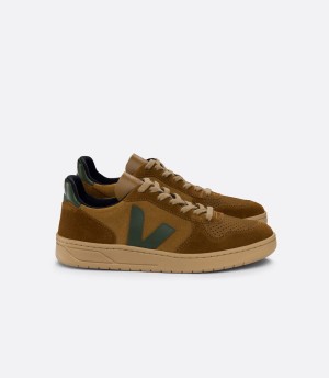Veja V-10 Velúr Női Rövidszárú Tornacipő Barna Fekete | DJG3067MM