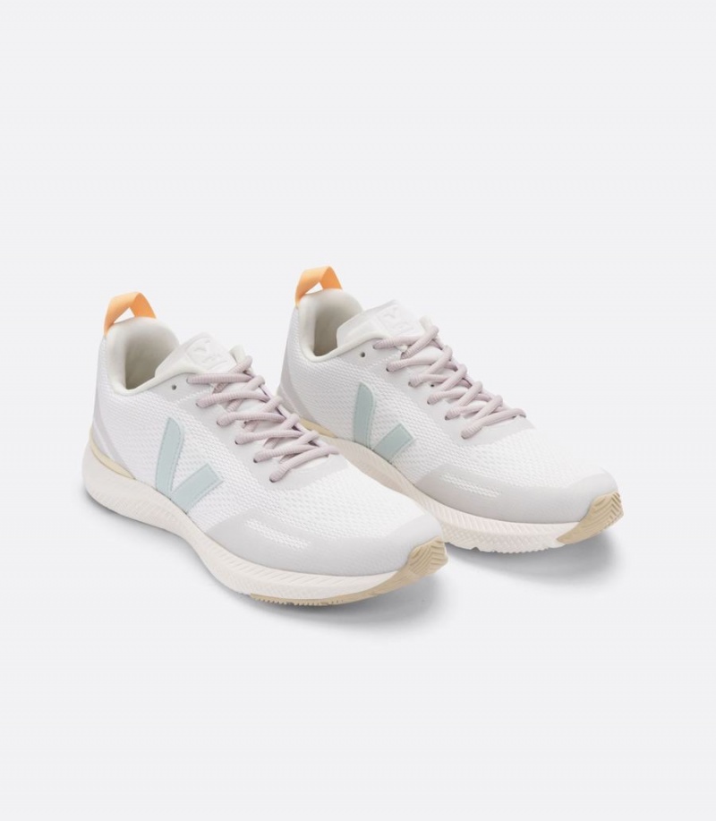 Veja Impala Engineered-mesh Eggshell Menthol Női Futócipő Fehér Szürke | GNK5571BP