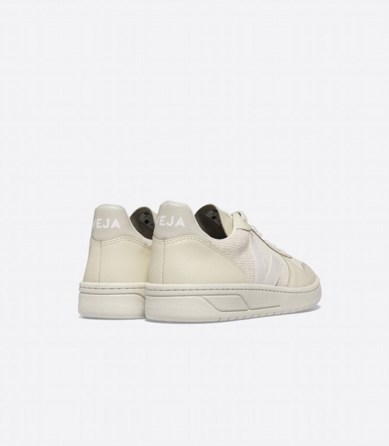 Veja V-10 J-mesh Jute Férfi Rövidszárú Tornacipő Bézs Fehér | RIB8213XH
